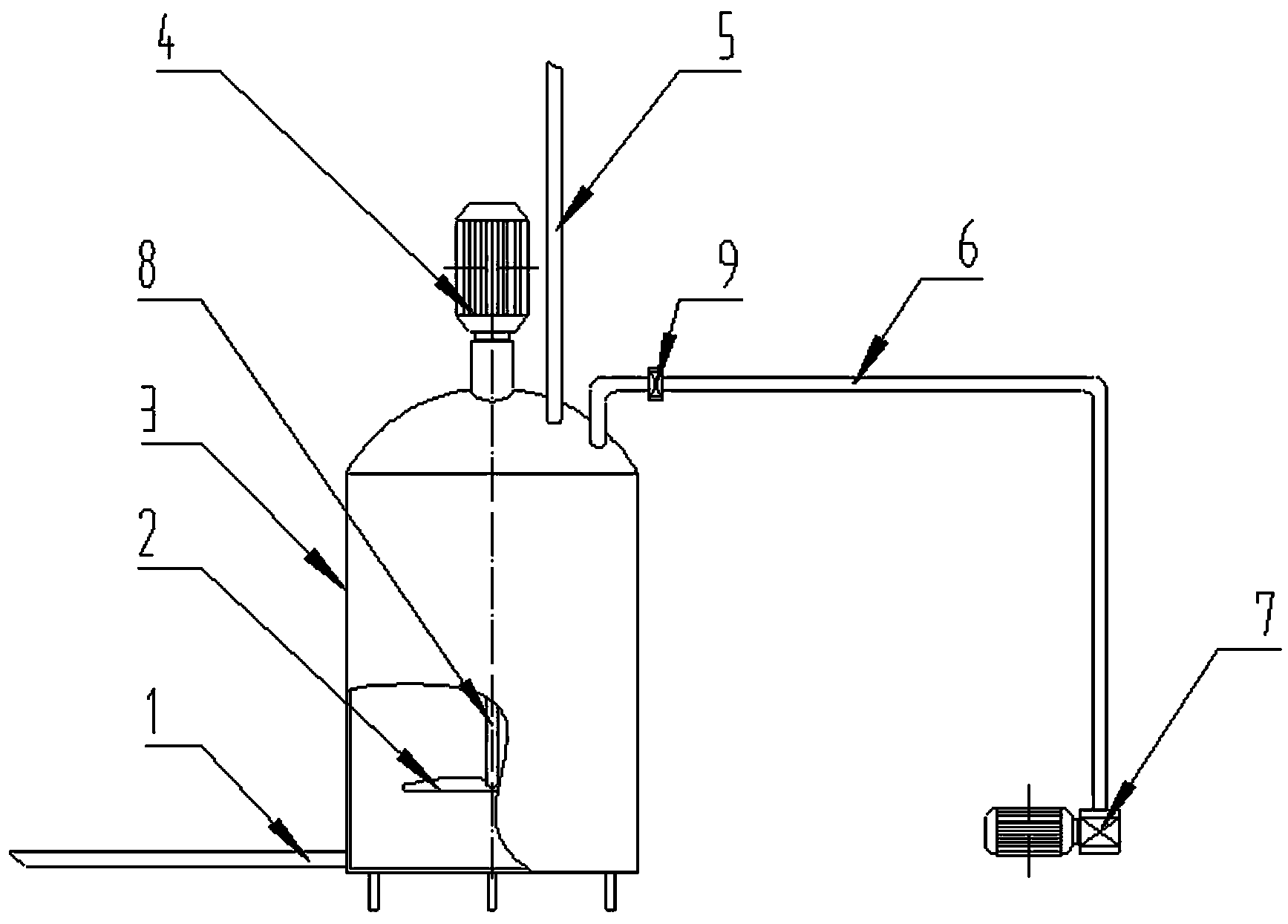 Defoaming device for high-viscosity beverage before filling
