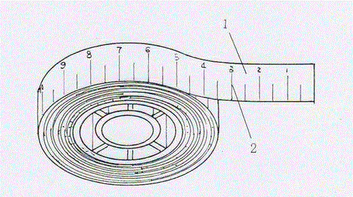 Adhesive tape provided with length indication layer