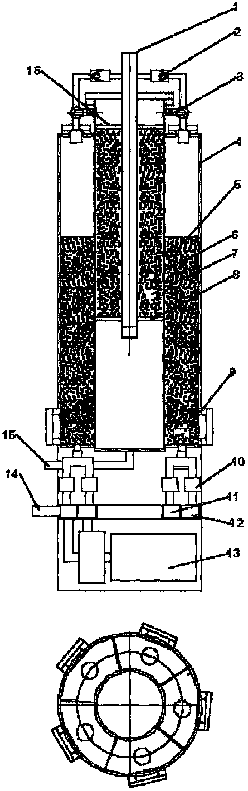 Online self-cleaning medium filtering device