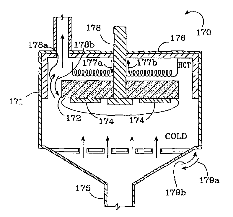 Apparatus for inverted multi-wafer MOCVD fabrication