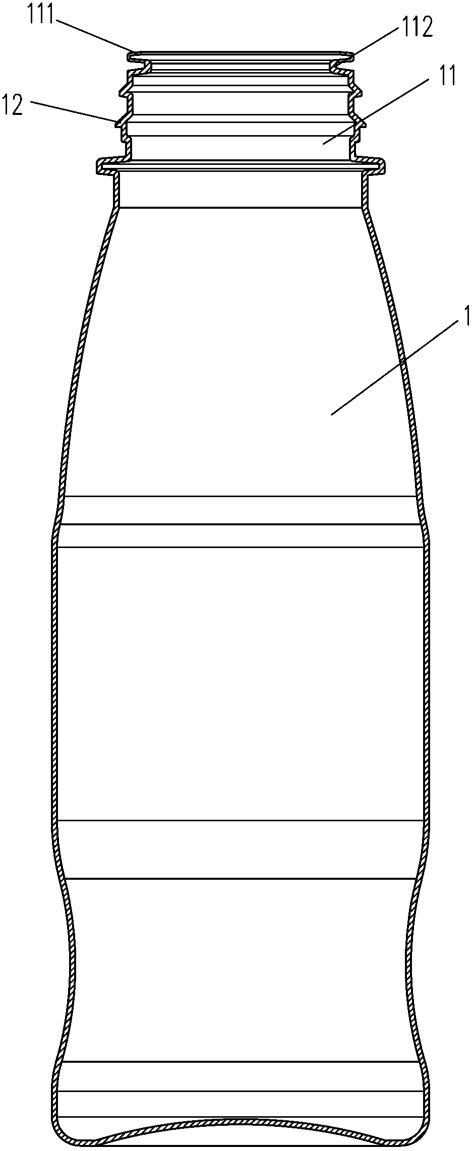 Beverage bottle with safe bottle nozzle