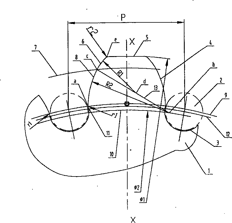 Method for correcting star wheel dental plate rack circle curve