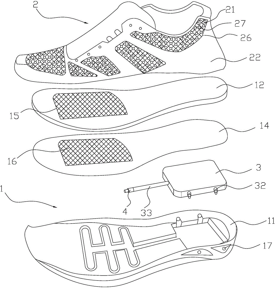 Automatic cooling running shoe