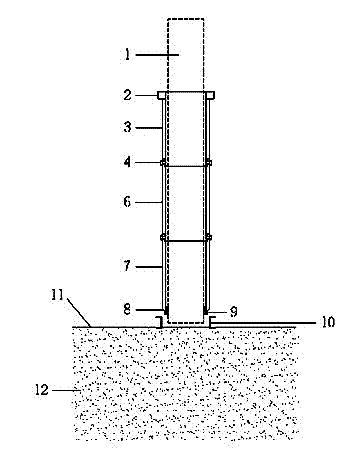 Pile sinking method for prestress hollow pipe piles by aid of follow-up sleeve