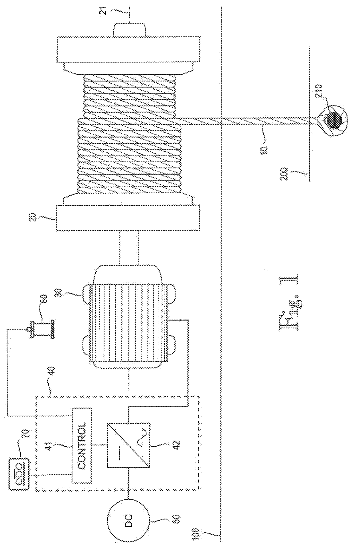 Method for operating towing winch and electric drive for towing winch