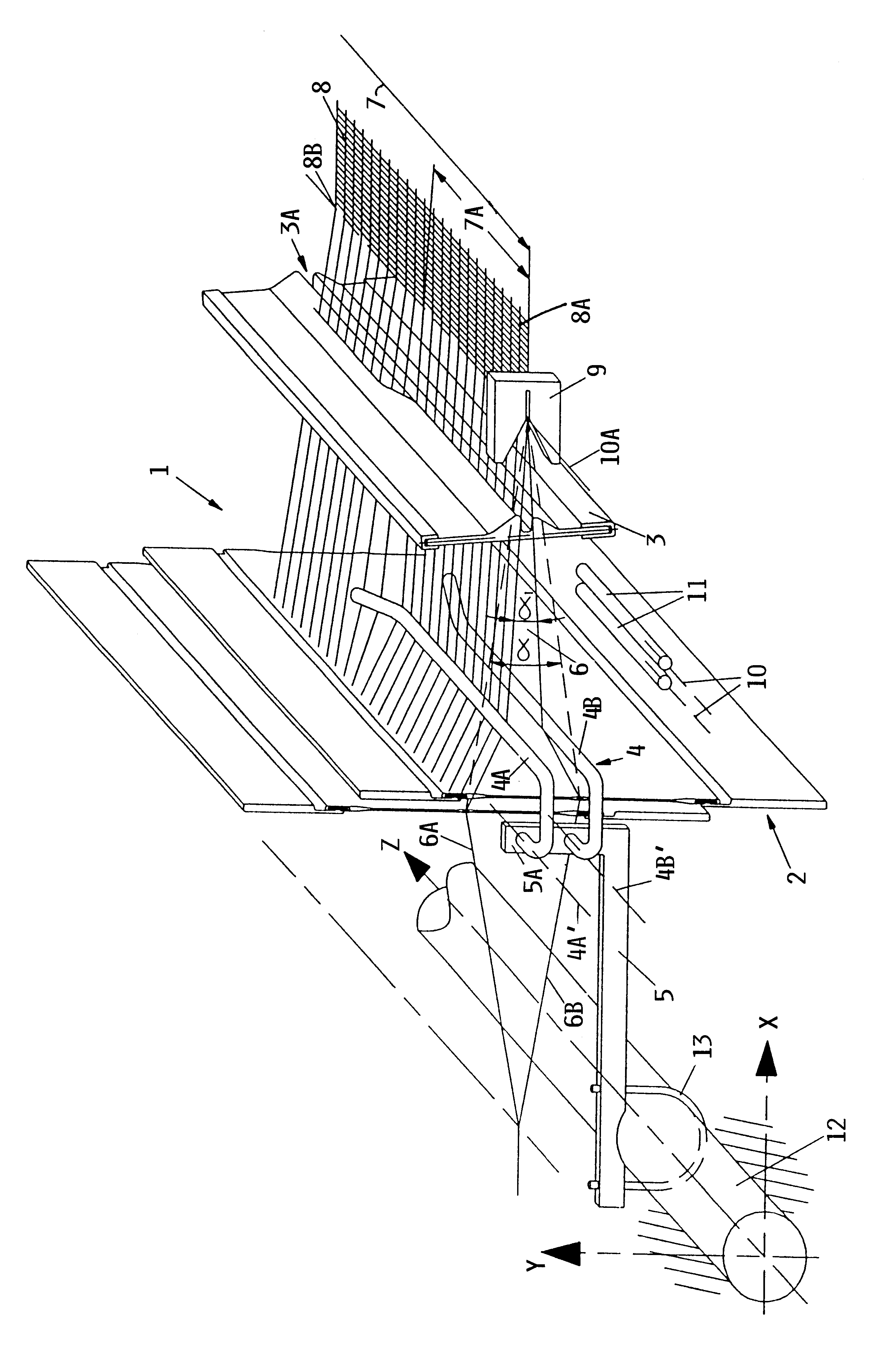Method and arrangement for limiting the loom shed opening angle
