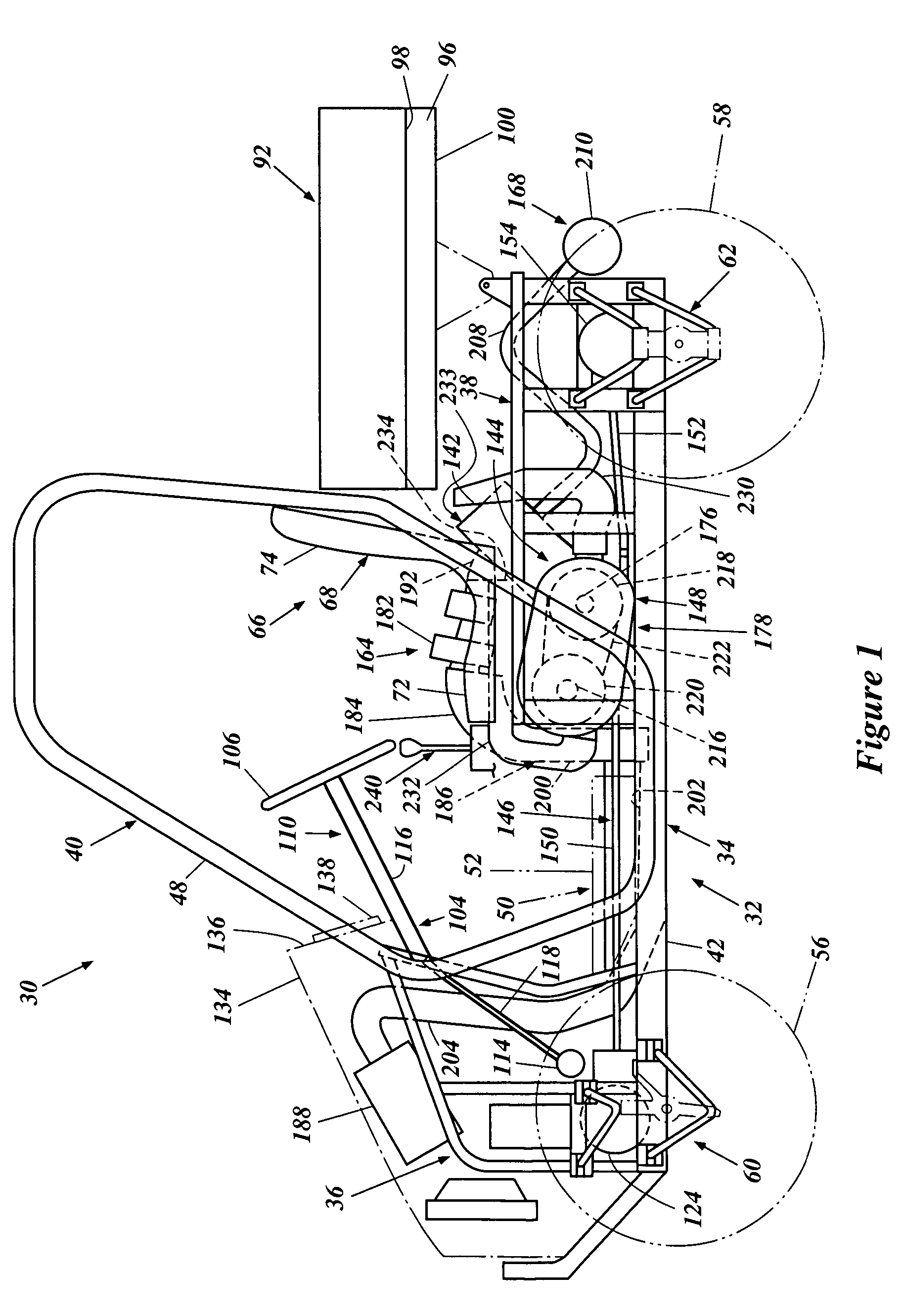 Floor arrangement for off-road vehicle