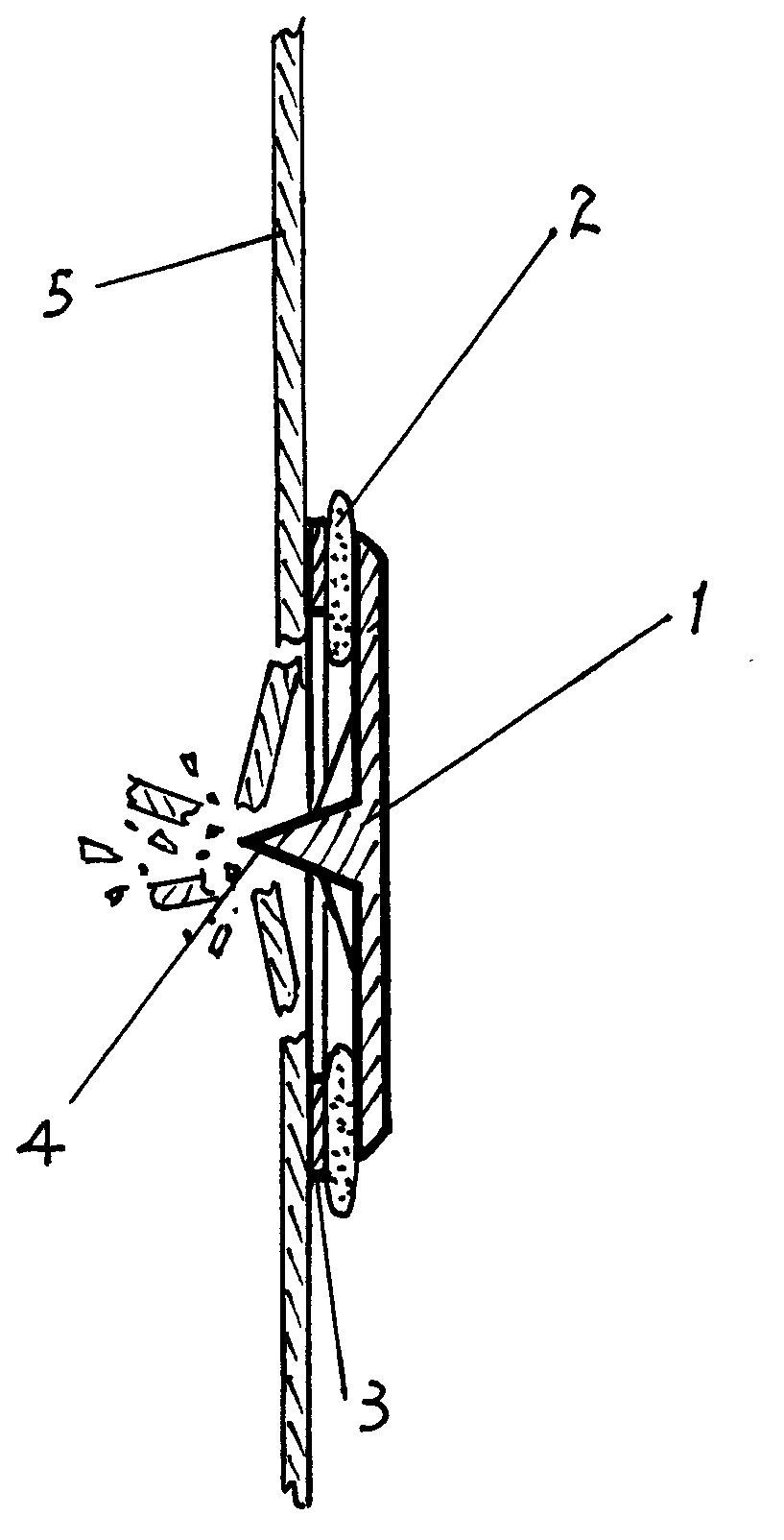 Hand-knocking-type window glass breaking device