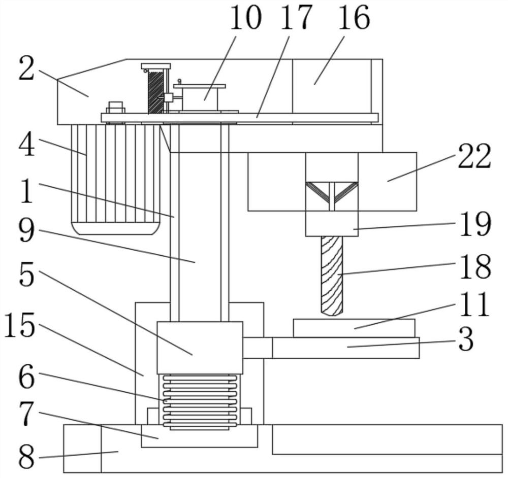 Perforating machine for metal workpiece machining
