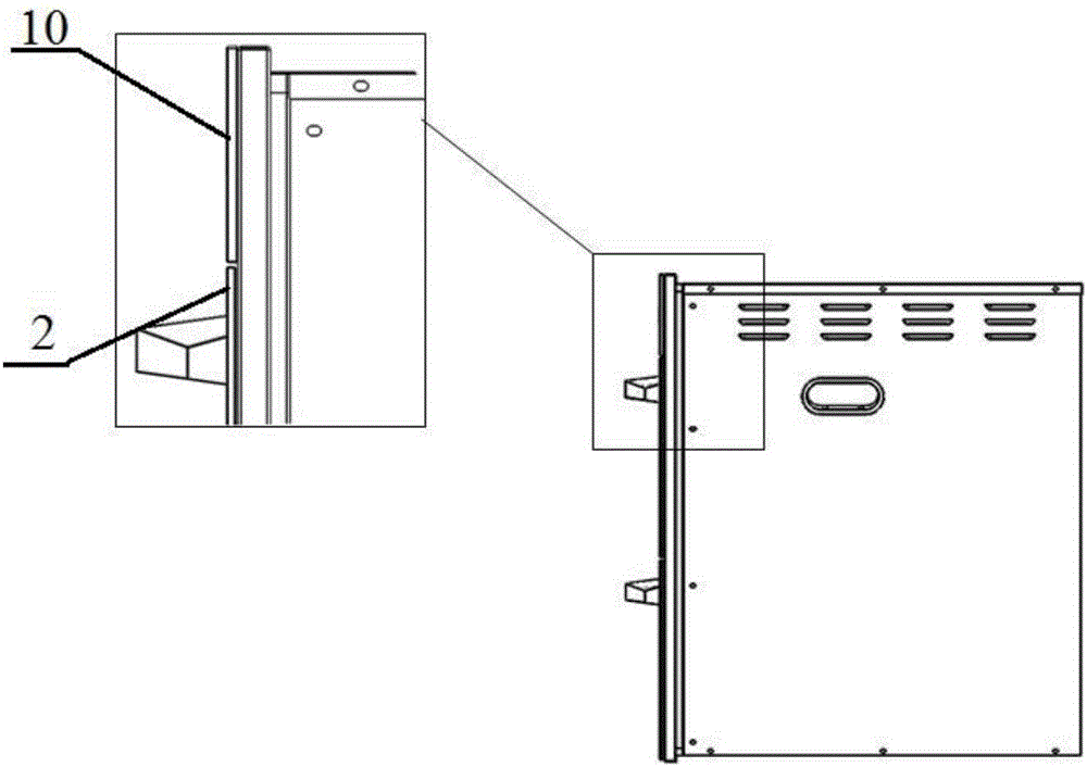 Sliding door system for embedded disinfection cabinet
