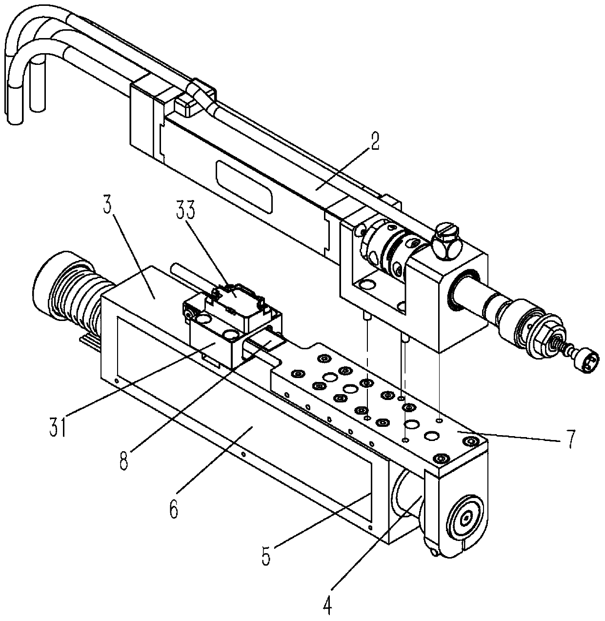 A linear motor module with side opening structure