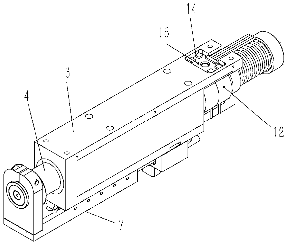 A linear motor module with side opening structure
