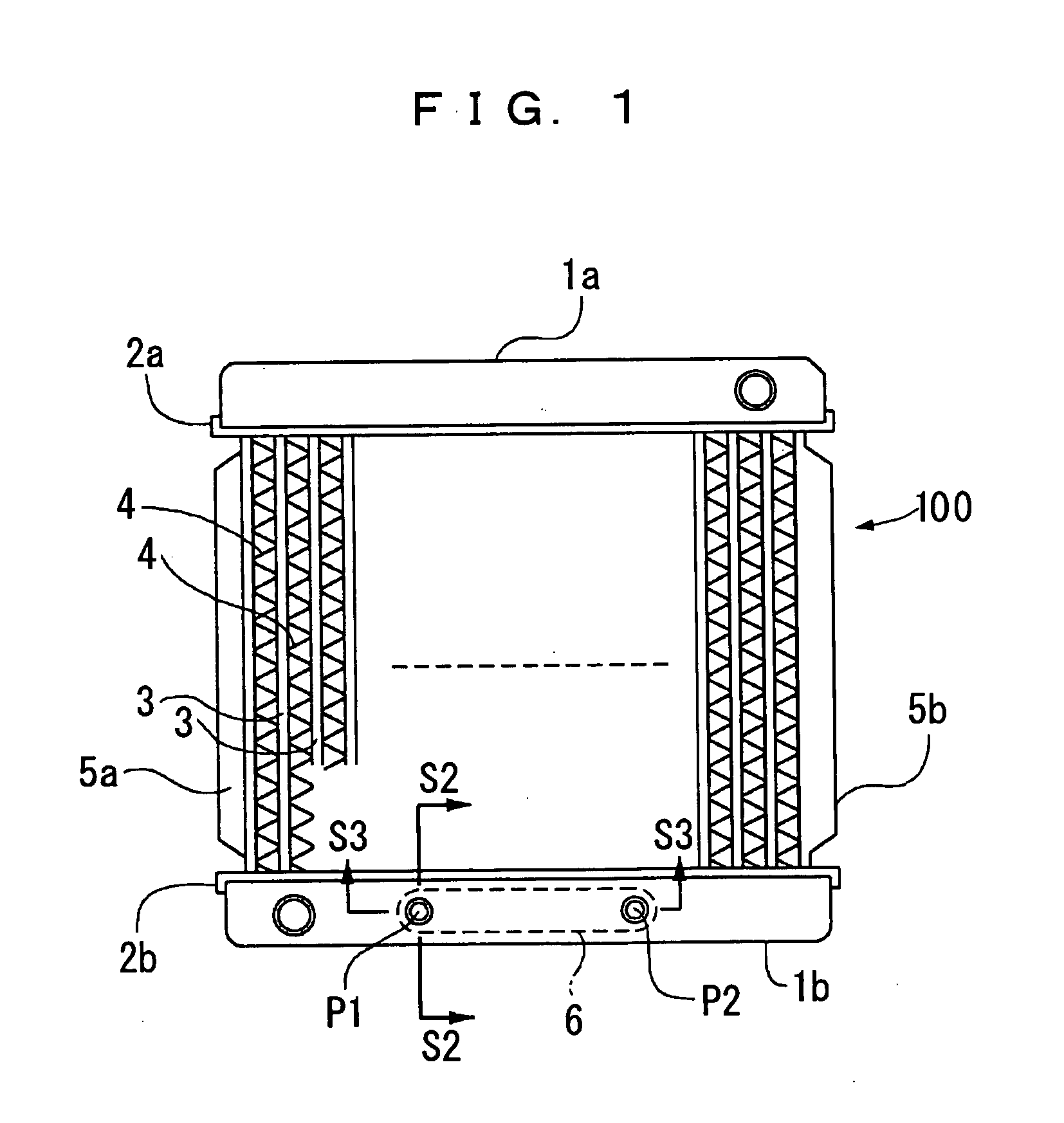 Oil-cooler-equipped radiator