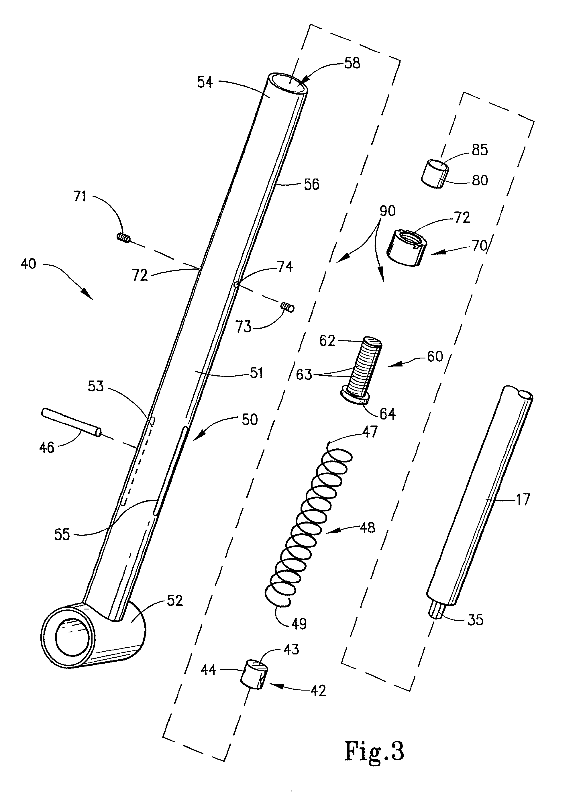 Shock absorber for cycle and methodology incorporating the same