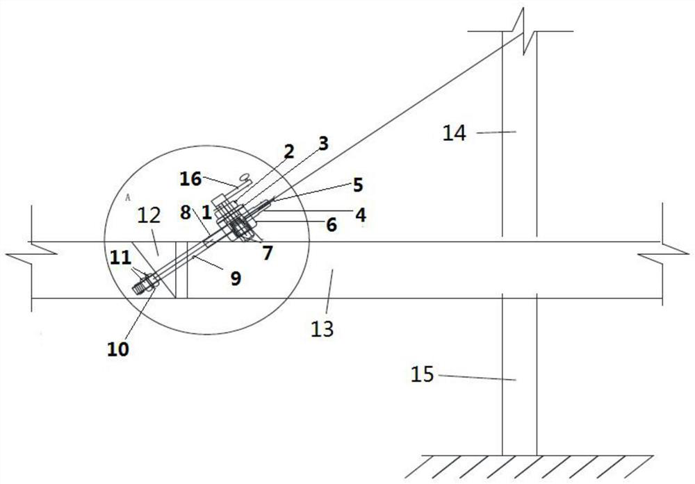 Cable-stayed bridge anchorage and cable force testing device and method for large-scale model tests