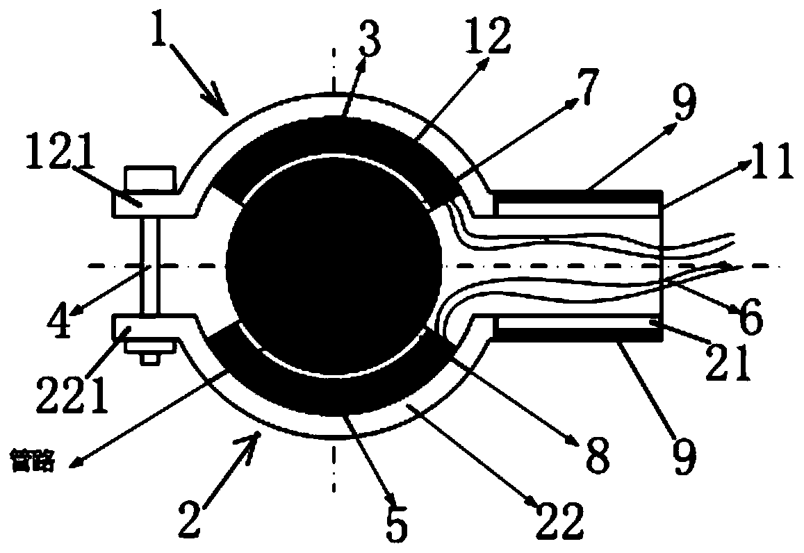 Propellant pipeline heating support device