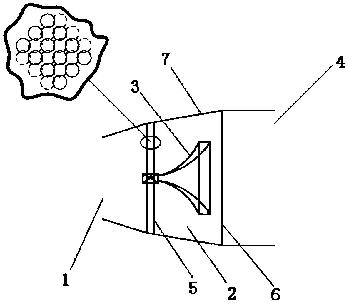 An aeroacoustic composite field uniform distribution device and uniform distribution method thereof