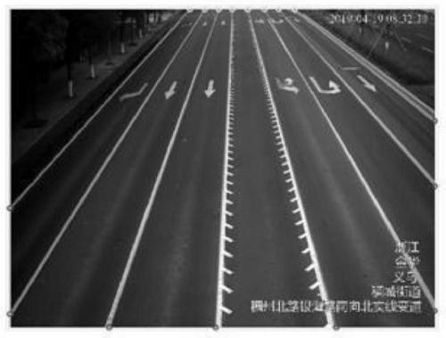 Lane guide arrow identification method in intersection monitoring environment