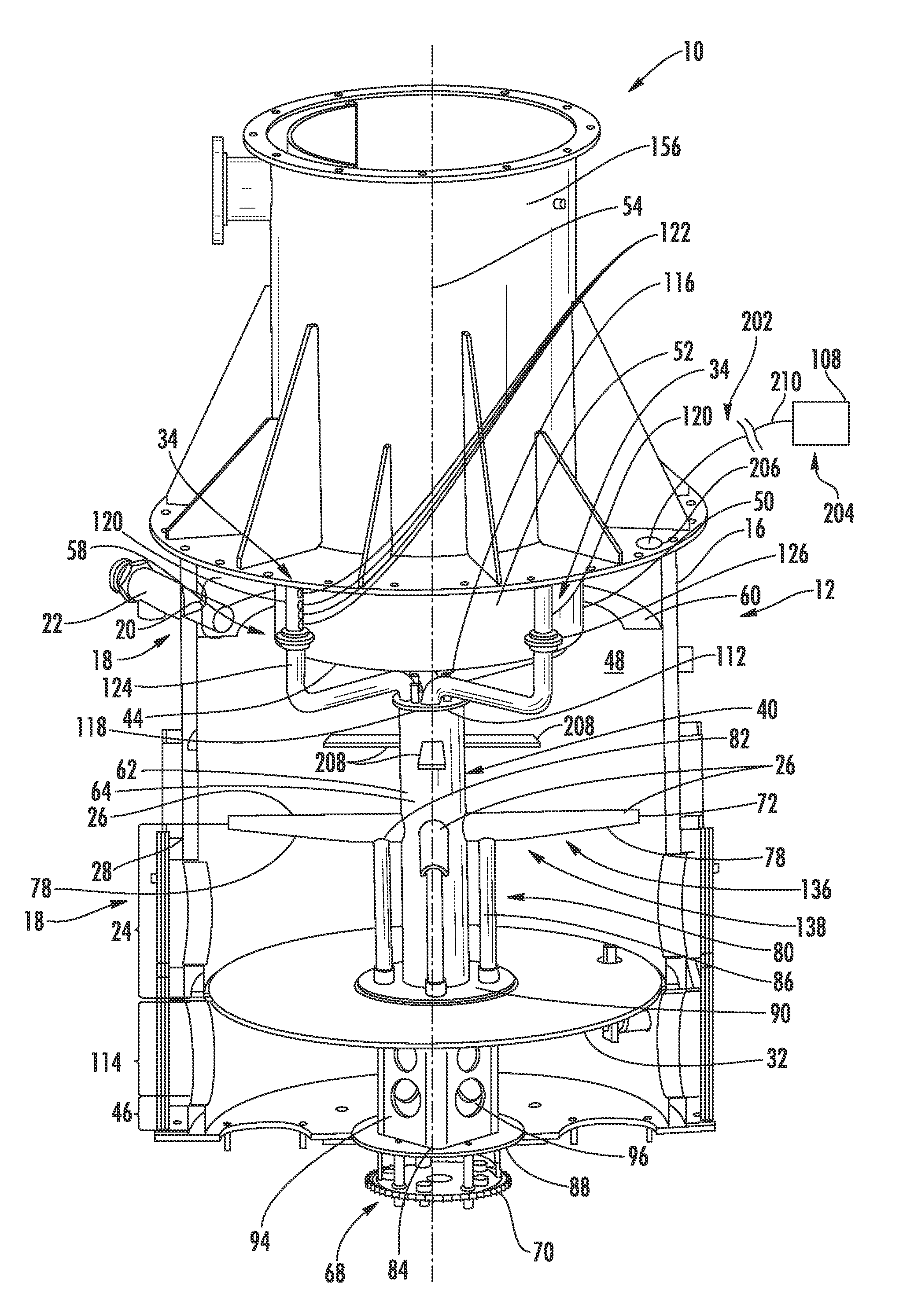 Plasma assisted gasification system with an indirect vacuum system
