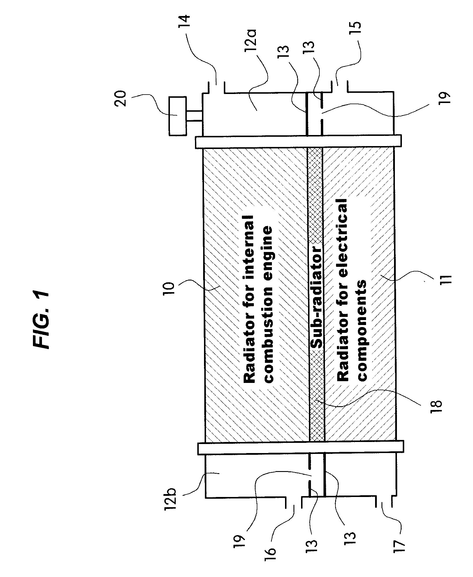 Integrated hybrid heat exchanger with multi-sectional structure