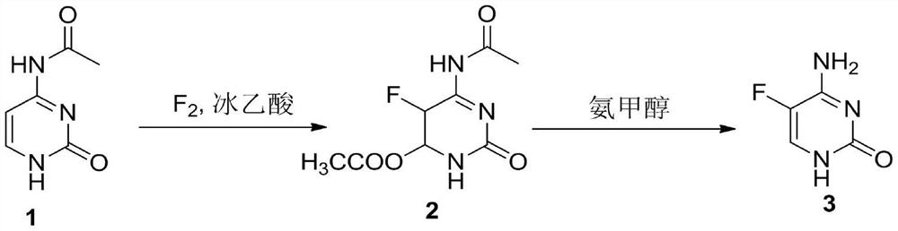 A method for synthesizing 5-fluorocytosine