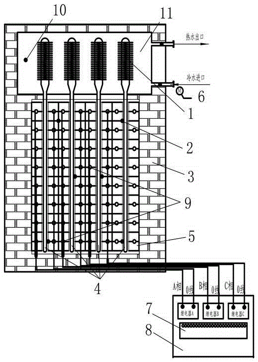 Solid heat storage directly-heated type heating device