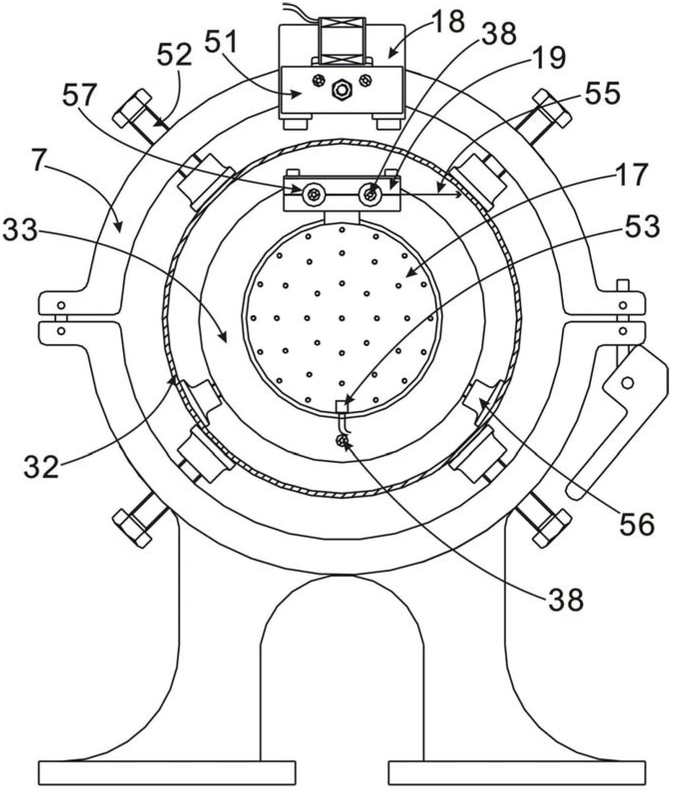 Coating device for researching vacuum spraying characteristics