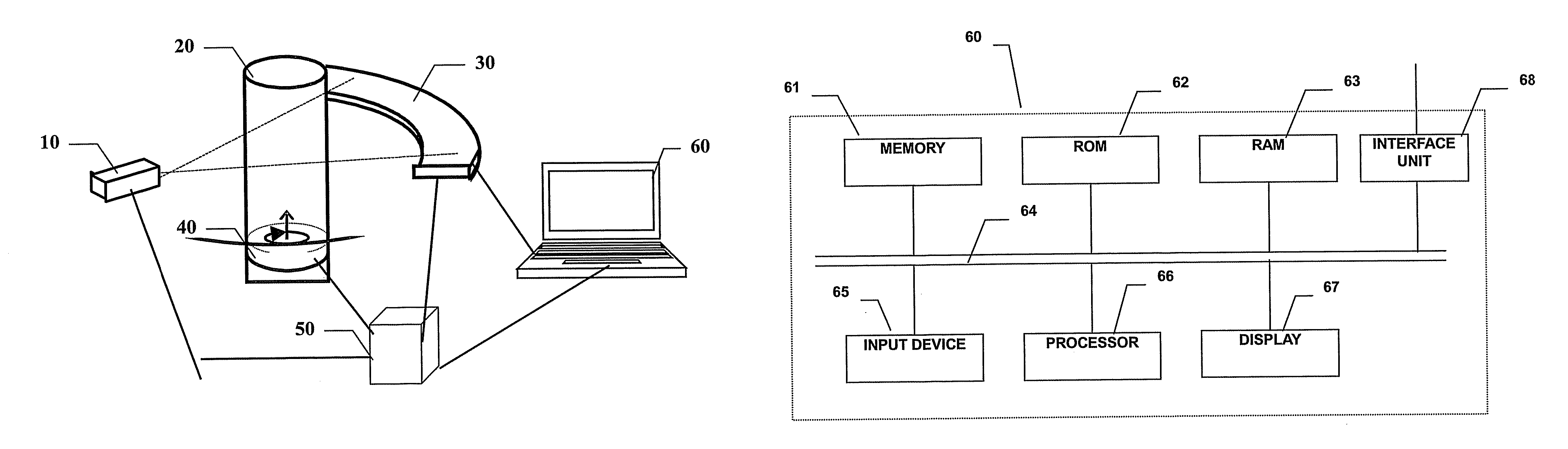 Method and device for inspection of liquid articles