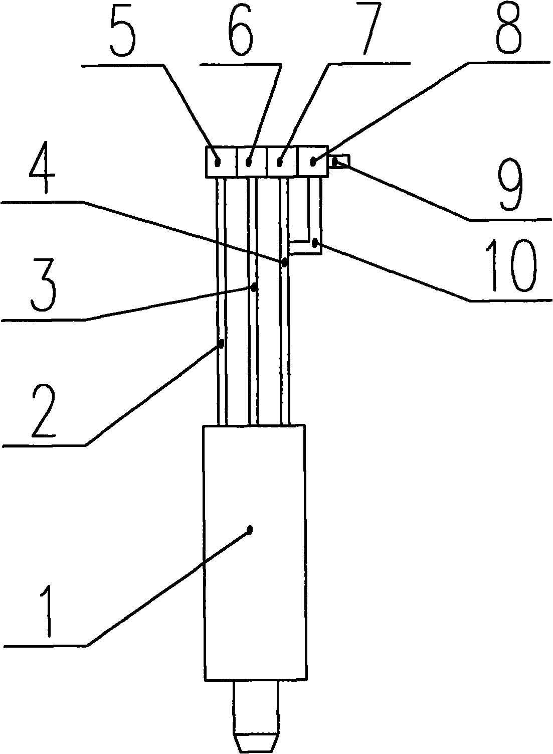 Automatic discharging device for flame cutting tail gas