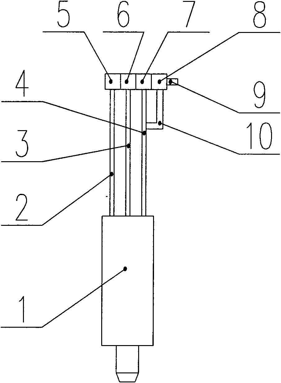 Automatic discharging device for flame cutting tail gas