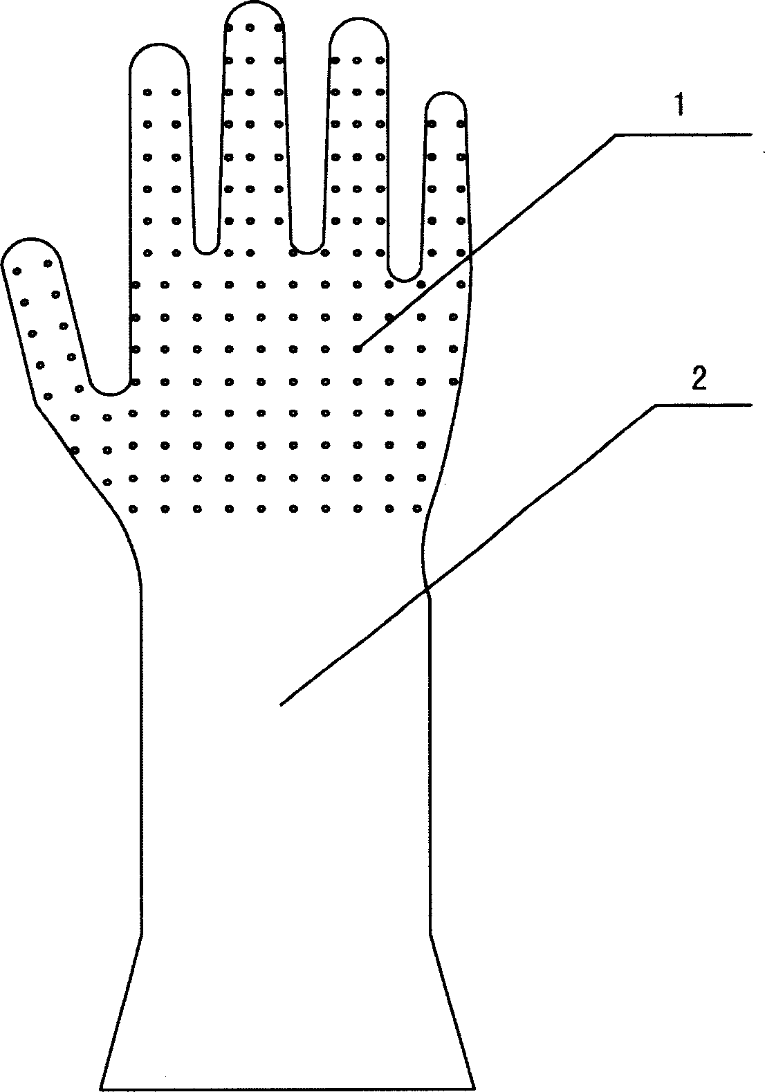 Ceramic hand model suitable for acrylonitrile butadiene glove production and its making method