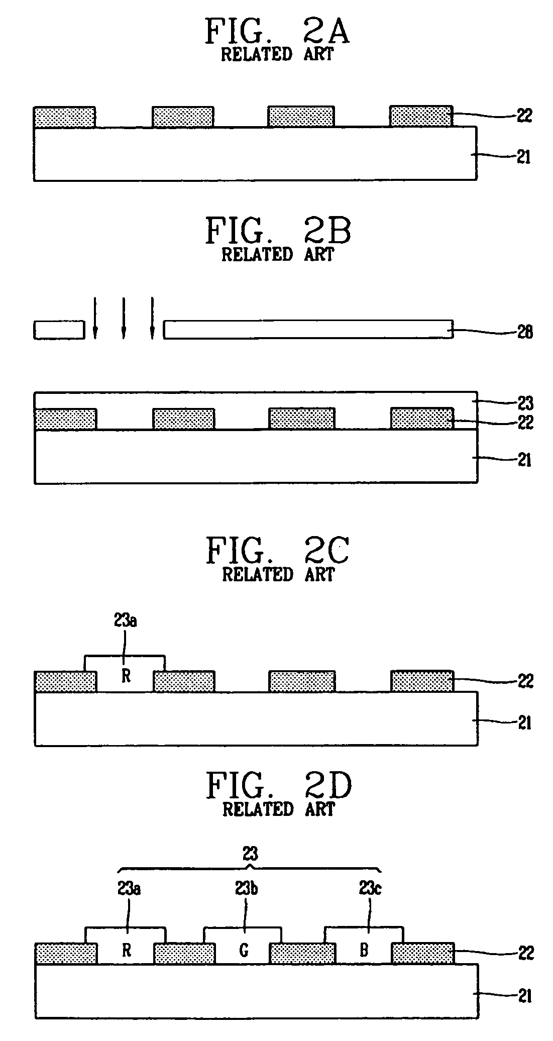Method of fabricating color filter in display device