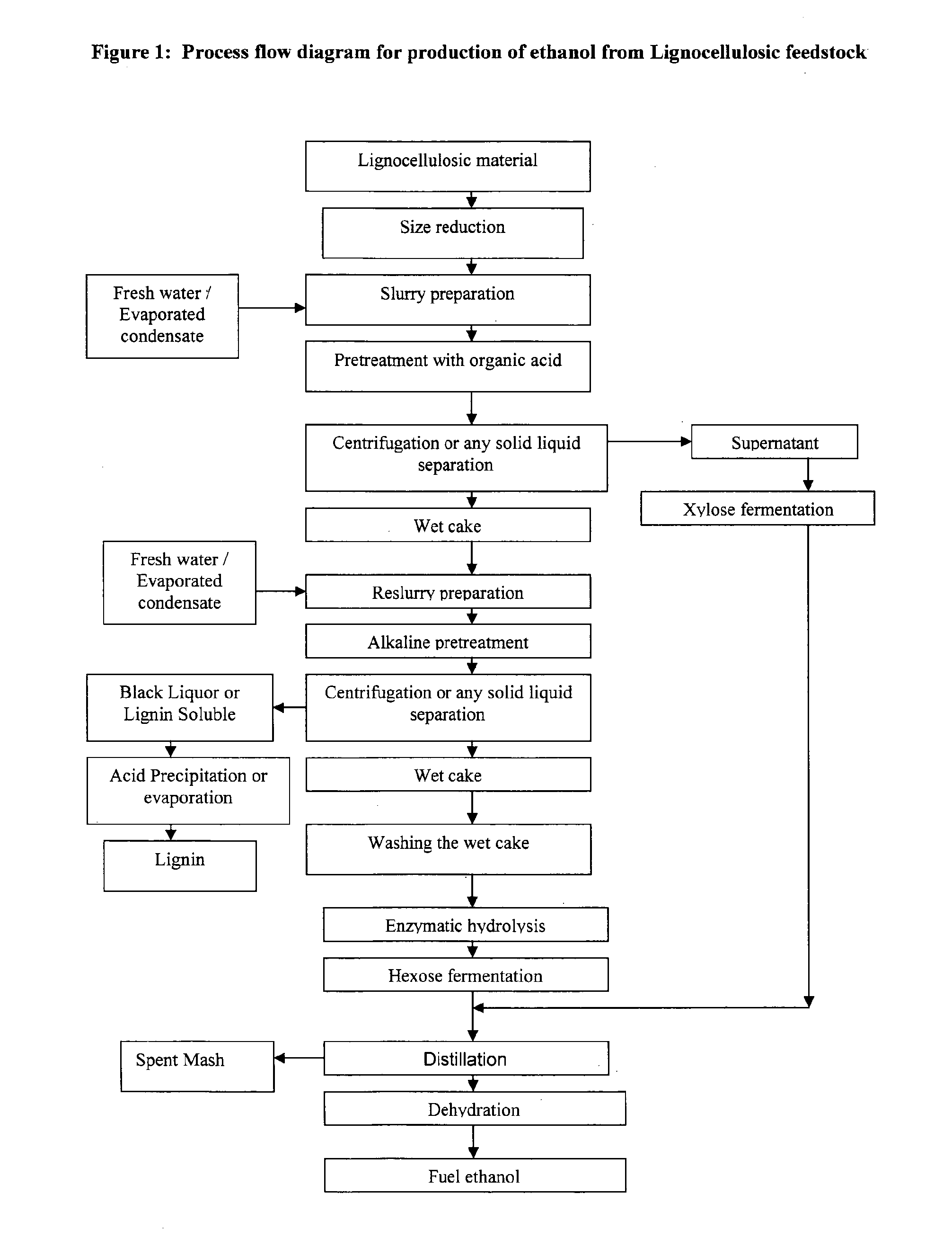Process for Production of Ethanol from Lignocellulosic Material