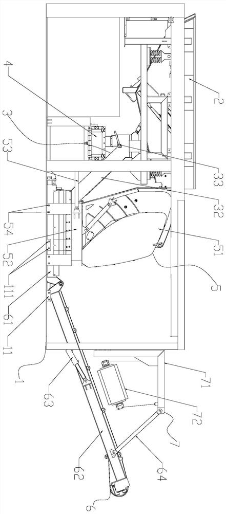 Container type crushing device convenient to maintain