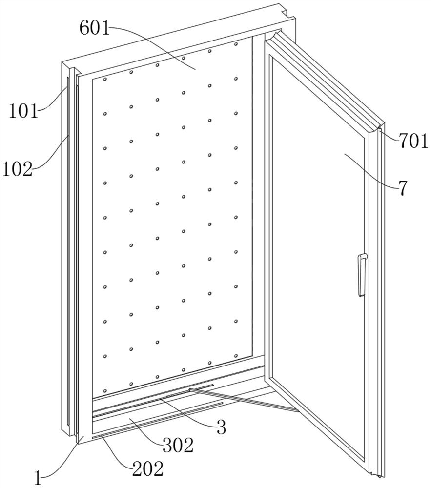 A corrosion-resistant outward-opening aluminum alloy door and window