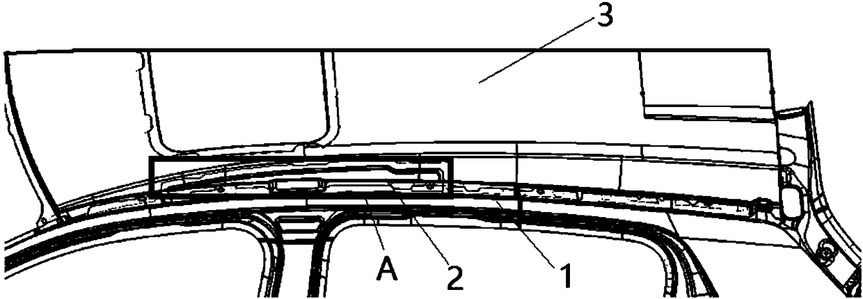 Body side assembly and automobile roof connection structure and automobile
