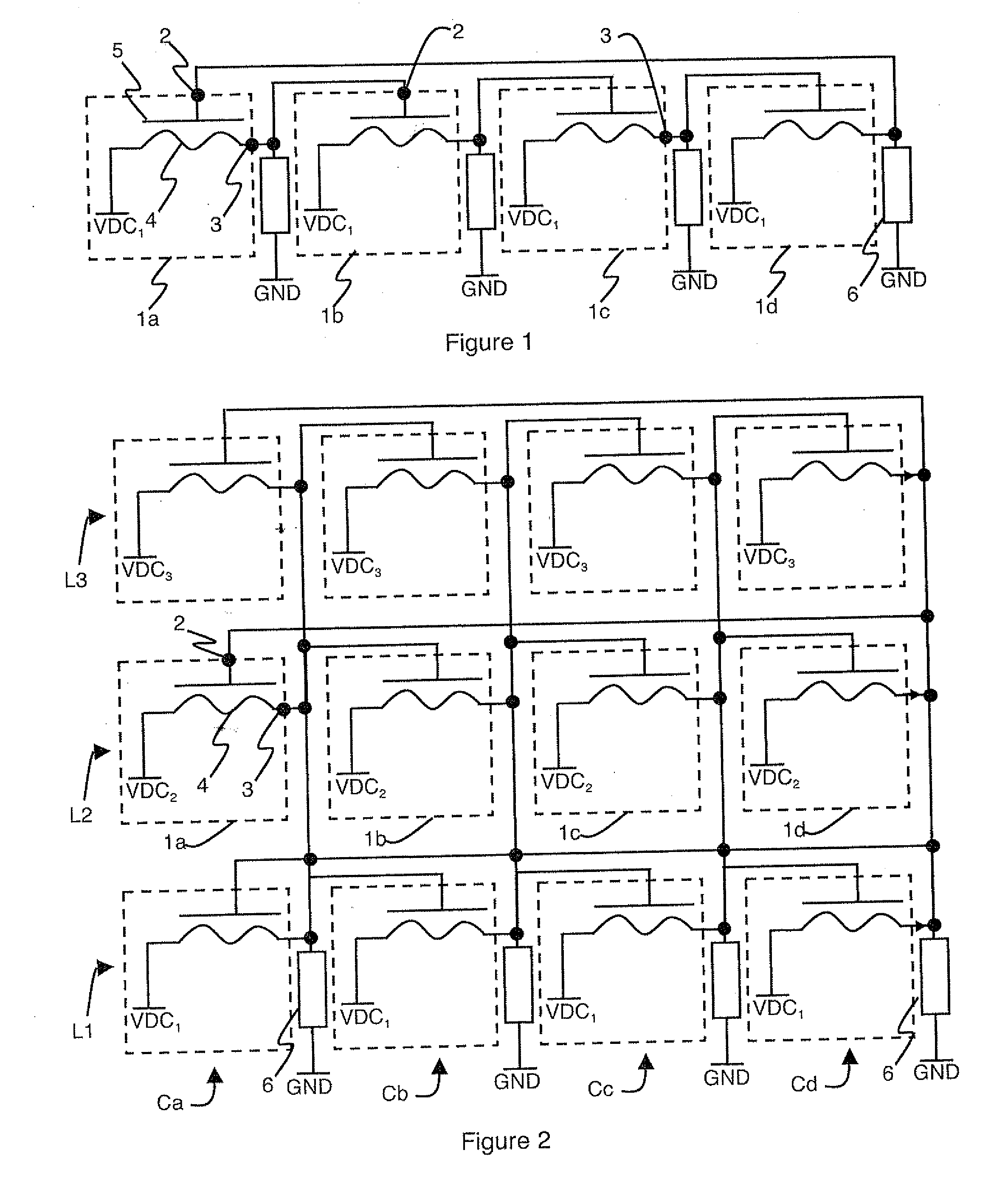 Oscillator based on series of four nanowires