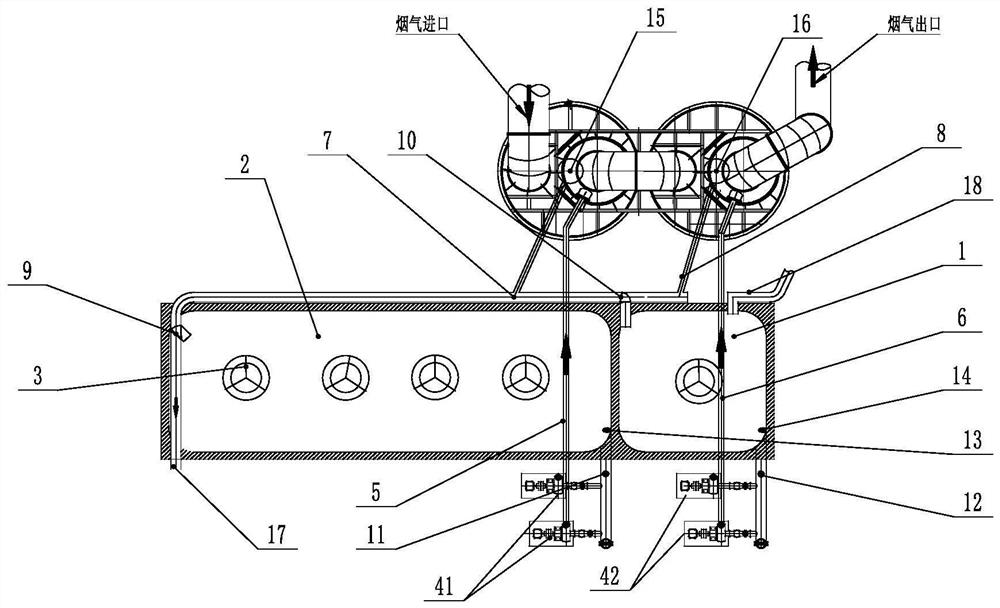 A device and method for preventing scaling of milk of lime in smelting desulfurization system