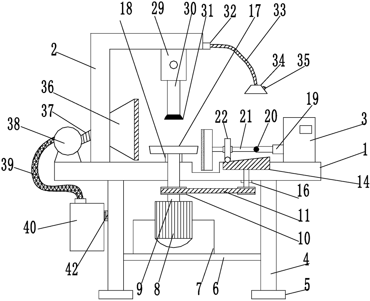 High-efficiency edge grinding device for ceramic production