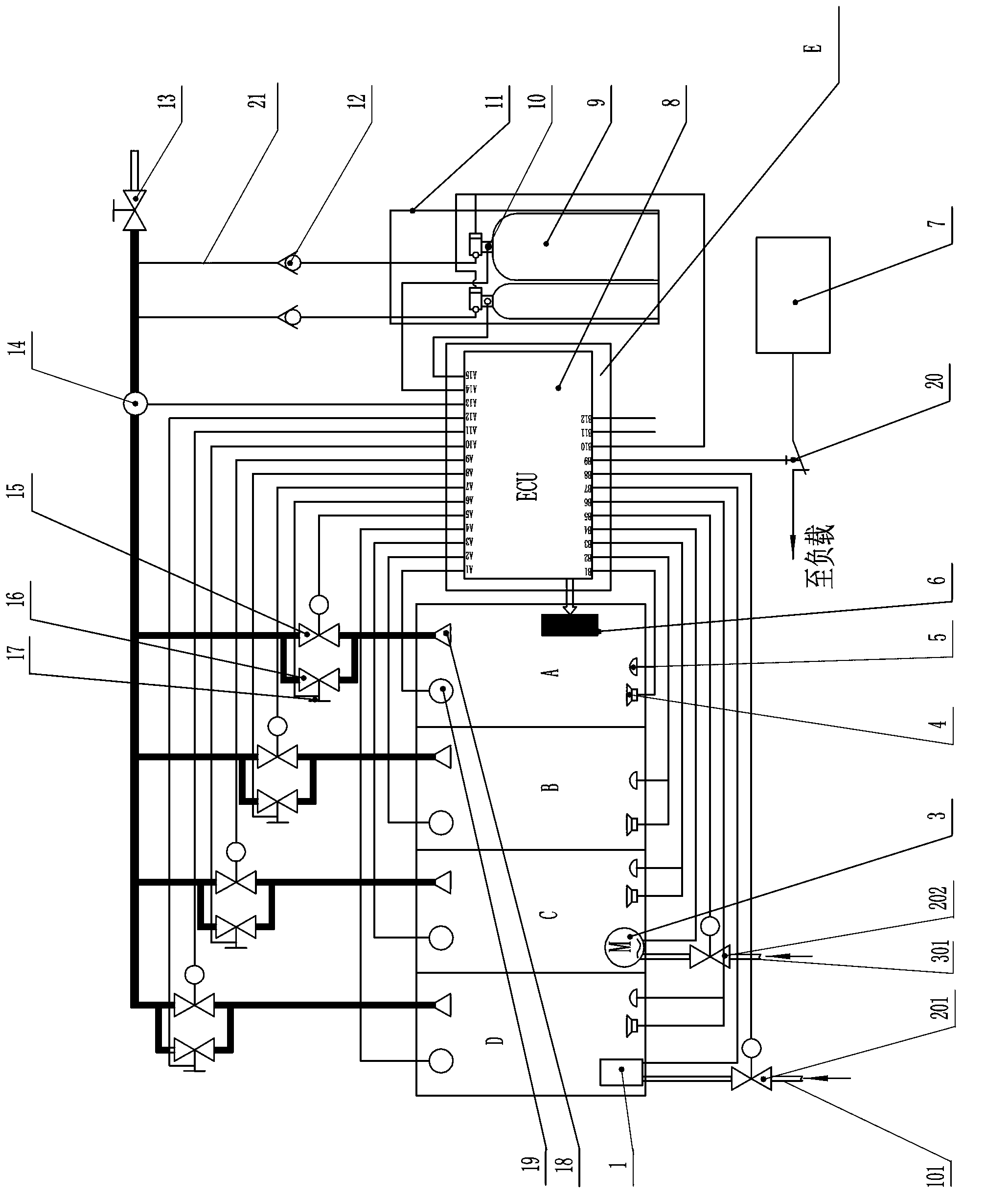 Self-propelled midsized house vehicle extinguishing system and method thereof used for monitoring fires and extinguishing