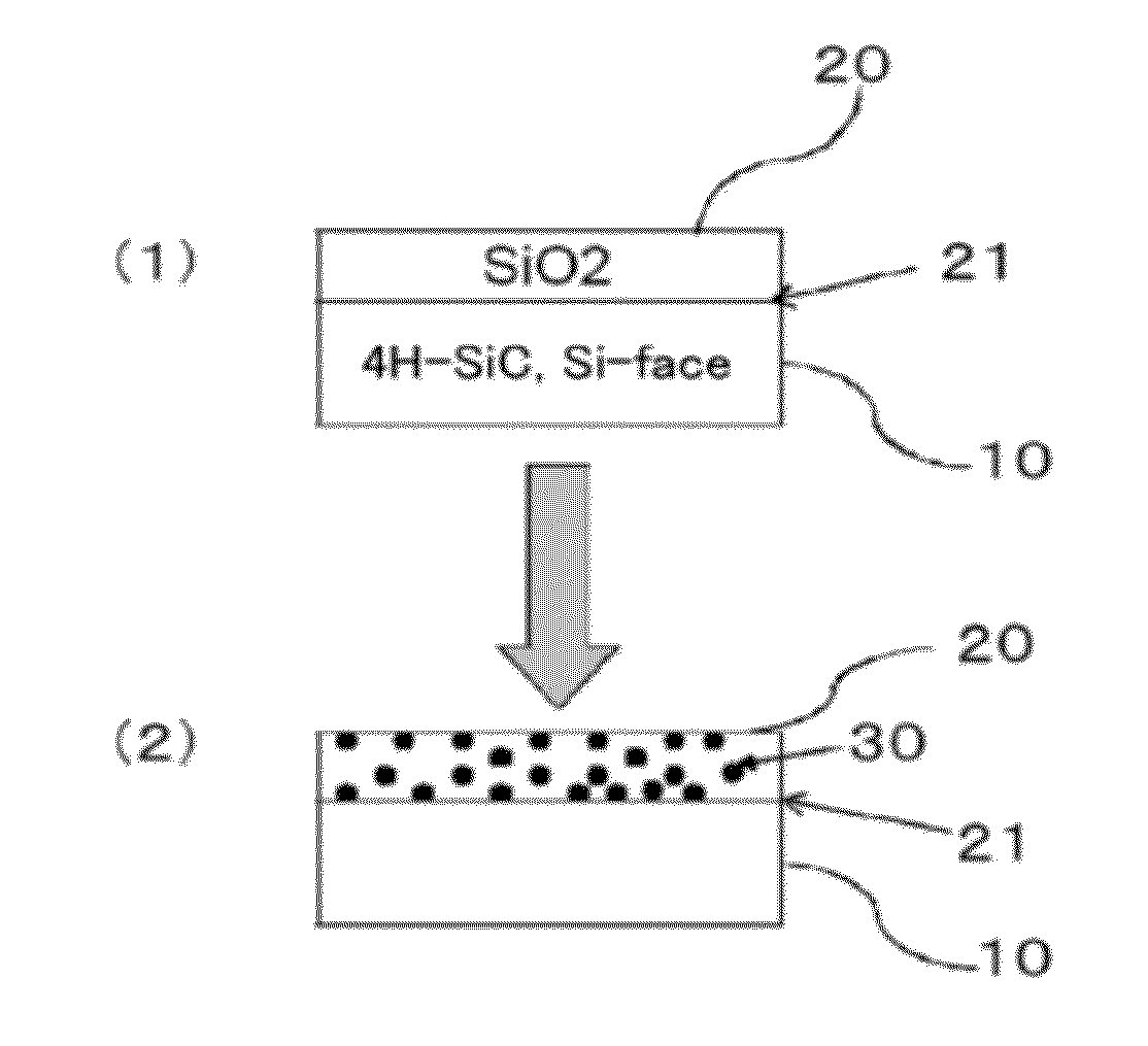 Sic semiconductor element and manufacturing method for same