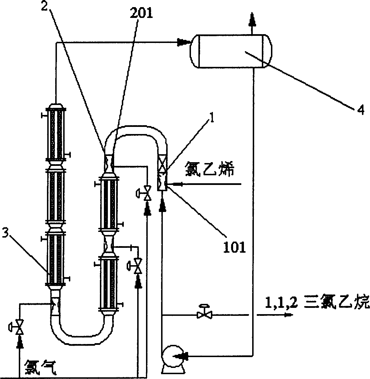 Process for preparing 1,1,2 trichloroethylane