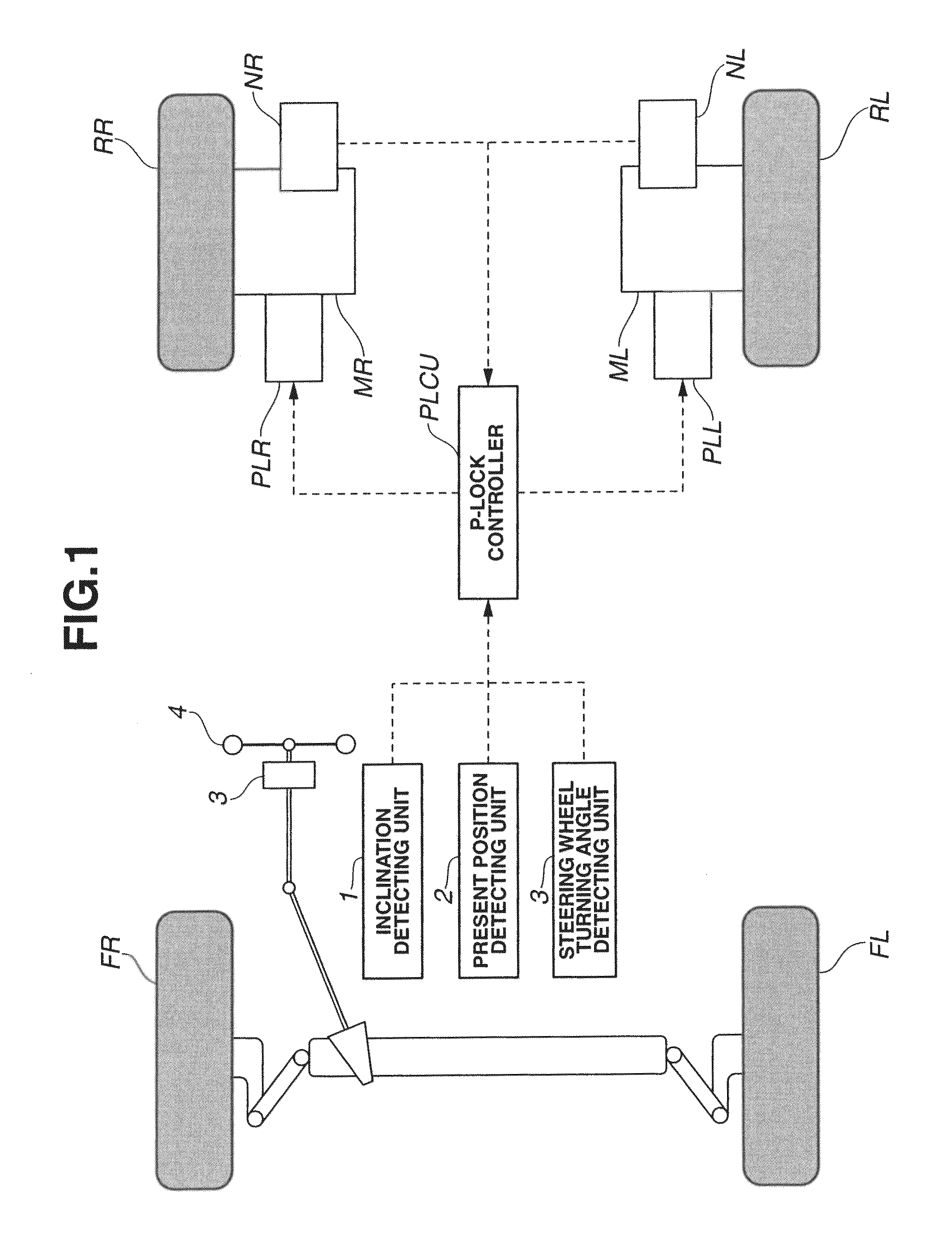 Parking lock control device for vehicle and control method