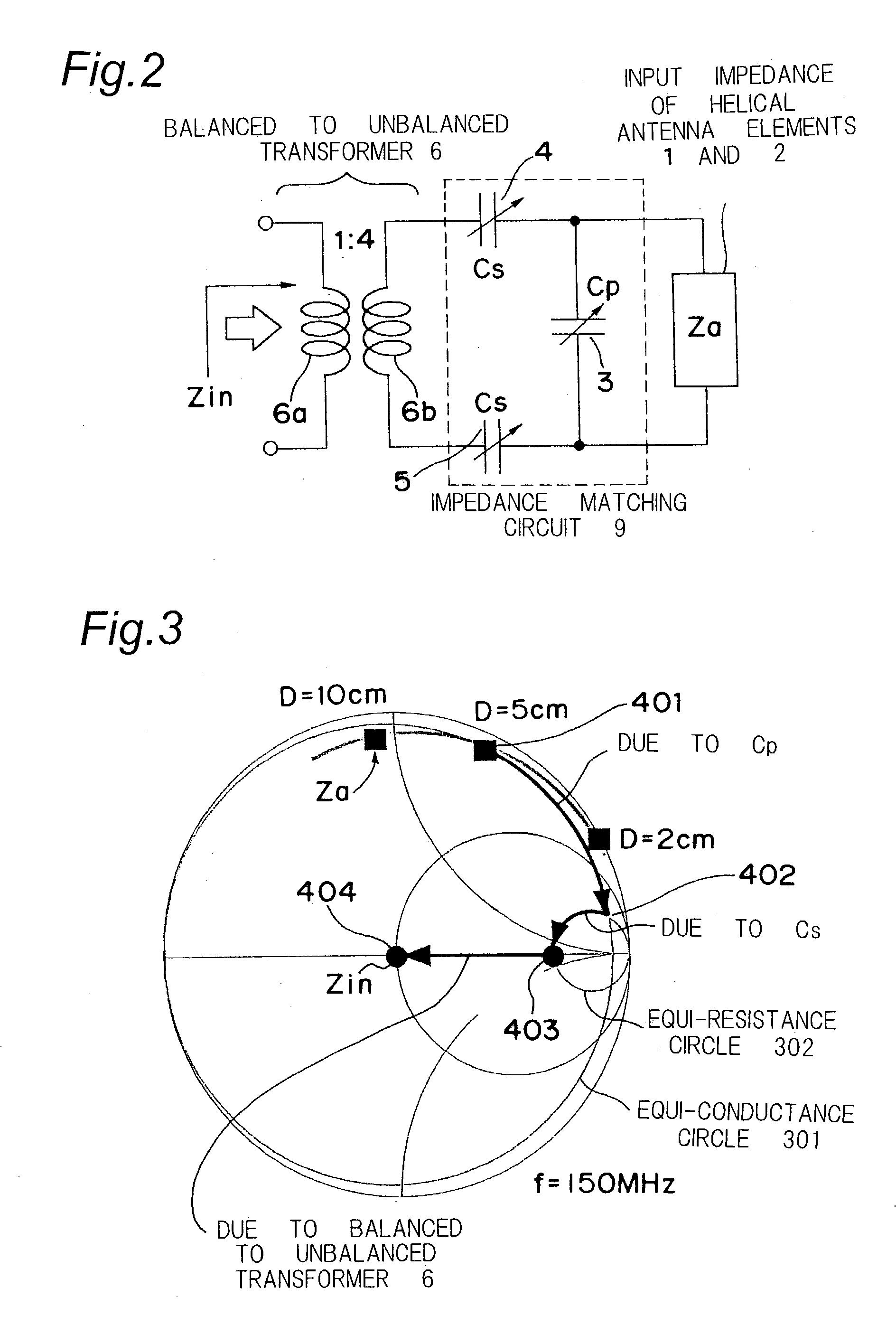 Helical antenna apparatus provided with two helical antenna elements, and radio communication apparatus provided with same helical antenna apparatus