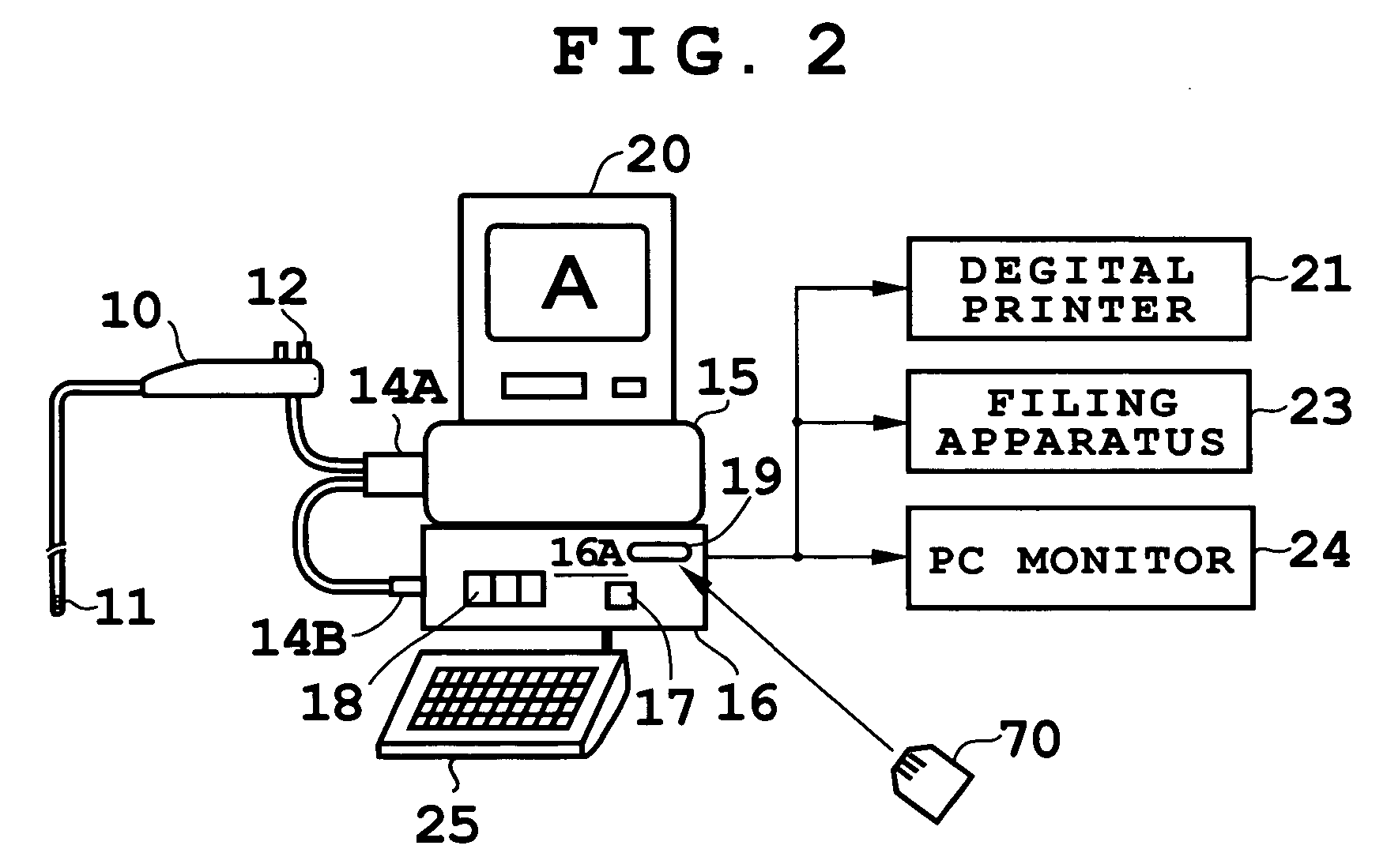 Electronic endoscope apparatus which stores image data on recording medium
