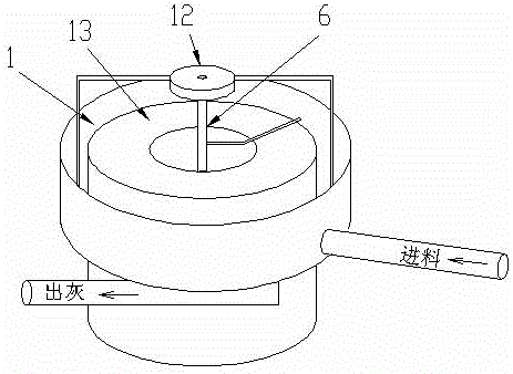 Ash removal device and method for combustion disk surface of direct-fired biomass pellet burner