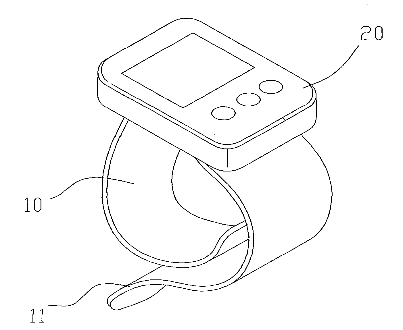 Sphygmomanometer with three-dimensional positioning function