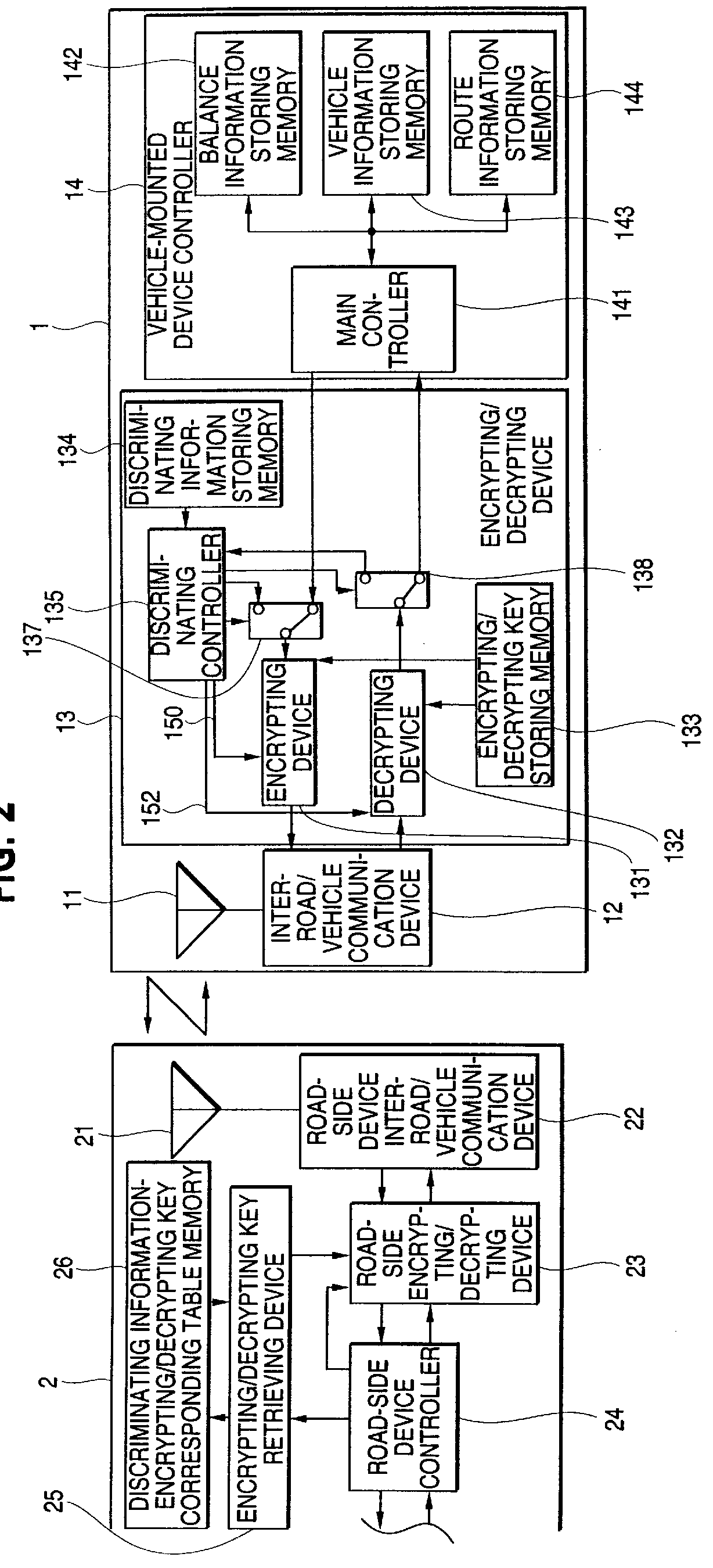 Vehicle-mounted device for automatic charge receipt system
