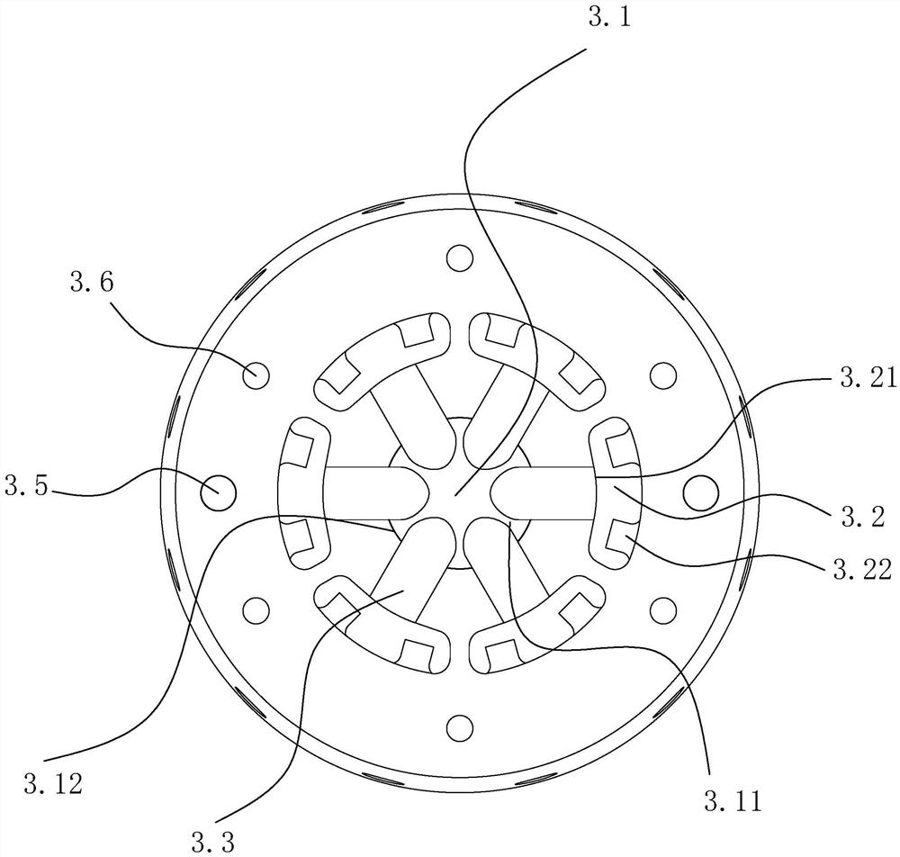 Injection mold with umbrella-shaped cooling water channel