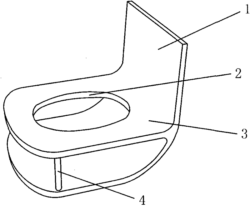 Rocking chair type on-bed toilet bowl chair